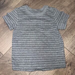 Cat & Jack Heather Gray Striped Tee